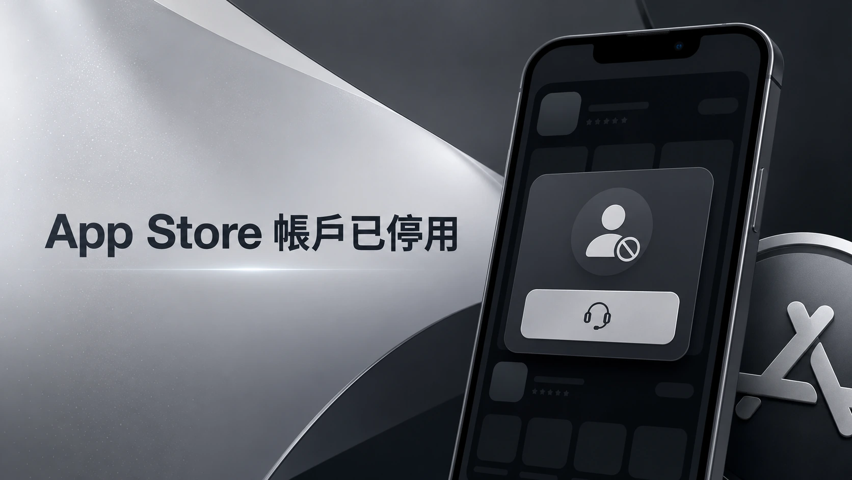 App Store 顯示帳戶已被停用的提示畫面